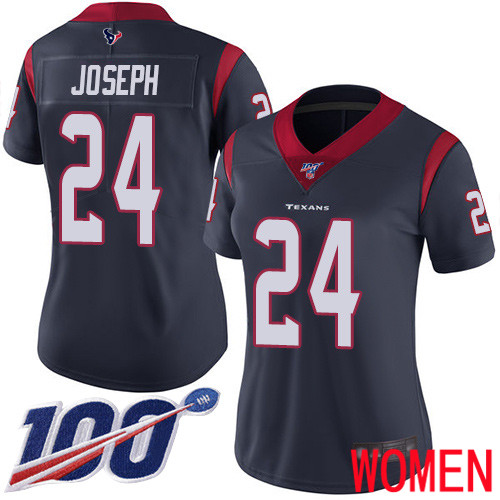 Houston Texans Limited Navy Blue Women Johnathan Joseph Home Jersey NFL Football #24 100th Season Vapor Untouchable->women nfl jersey->Women Jersey